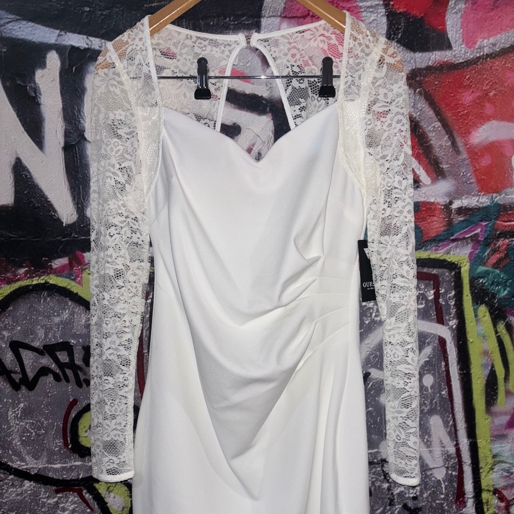 GUESS Lace Sleeve Dress